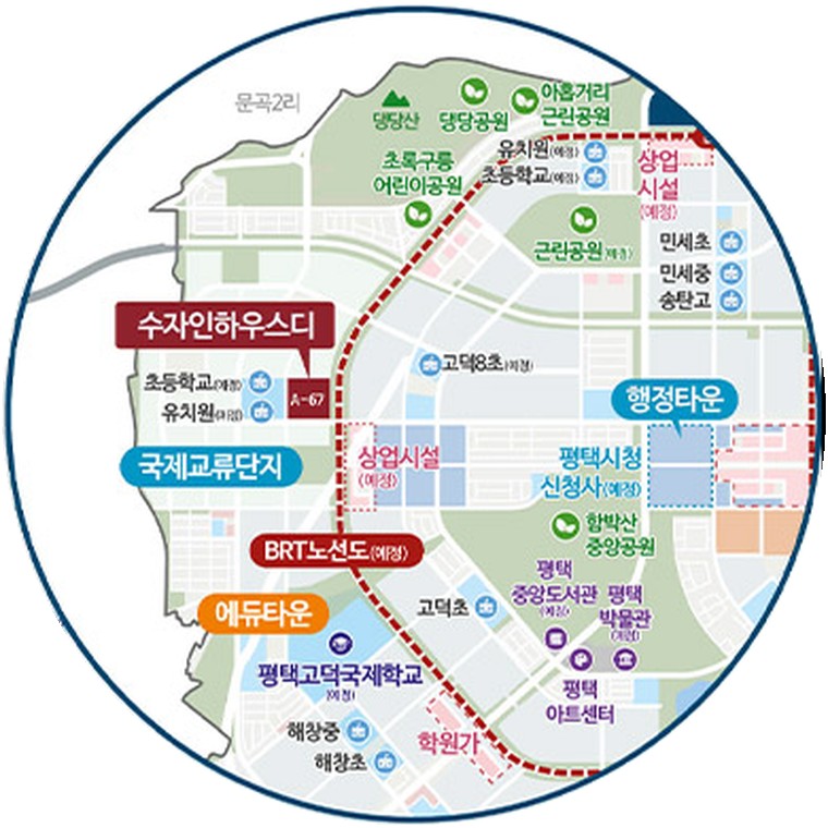 수자인하우스디 3단지 입지도
